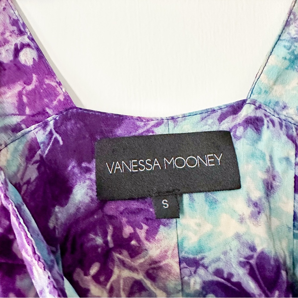 Vanessa Mooney The Elisabeth Romper Dress Aquamarine Purple Blue Size Small - Picture 3 of 5